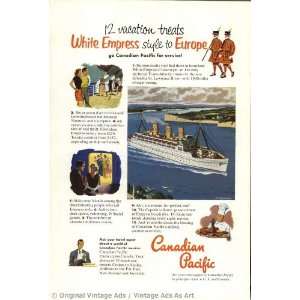  1952 Canadian Pacific White Express style to Europe 
