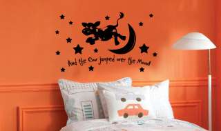 THE COW JUMPED OVER THE MOON WALL DECAL NURSERY DECOR  