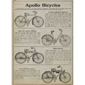   Vintage Print Ad Apollo Bicycles Bikes Men Women   Original Print Ad
