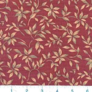  54 Wide Drapery Print Robineau Brick Red Fabric By The 