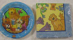 BEAR & THE BIG BLUE HOUSE Party Supplies PLATES NAPKINS  
