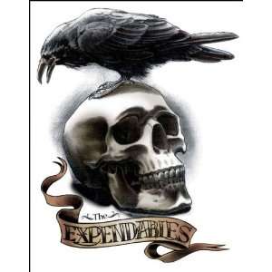  Skull with Crow Temporaray Tattoo Toys & Games