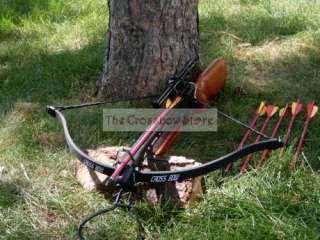 150 lbs Man Kung Real Wooden Hunting Crossbow 2 Arrows  