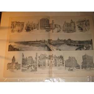  1888 Engraving The City of Rochester,N.Y. and Its 