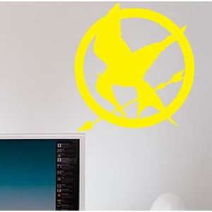 Hunger Games Mocking Jay Wall Art Sticker Decal Peel and Stick. Yellow