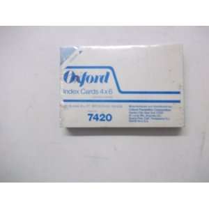  Oxford Index Cards 4 x 6 7420 Blue Unruled Made in USA 
