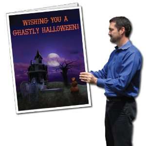   Halloween Card (Haunted House), W/Envelope