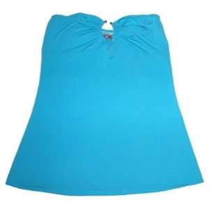  Flowy Tube Top in TURQUOISE BLUE   Ladies Juniors Size 