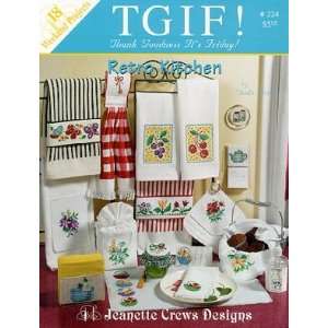  Retro Kitchen (TGIF)   Cross Stitch Pattern Arts, Crafts 