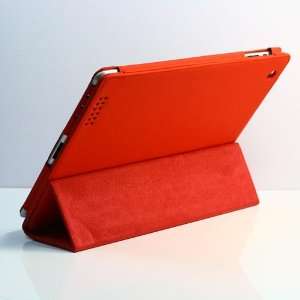  Red / Leather Case/ Flip Stand Case for Apple iPad 2 