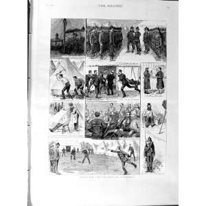  1887 Volunteer Soldiers Camp Aldershot War Cricket