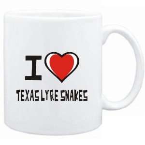  Mug White I love Texas Lyre Snakes  Animals