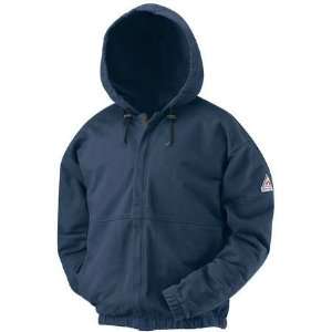  BULWARK SEH6NV LN XL FR Hooded Sweatshirt,Navy,XLT,Zipper 