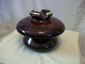 Large Brown Ceramic Insulator Candle Holder  
