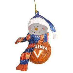 Virginia Cavaliers NCAA Slam Dunk Snowman Christmas Ornament:  
