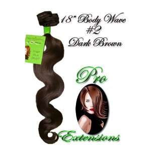 20 Clip In Body Wave Hair Extensions   #2 Dark Brown 