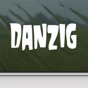  Danzig Music Rock Band Logo White Sticker Laptop Vinyl 