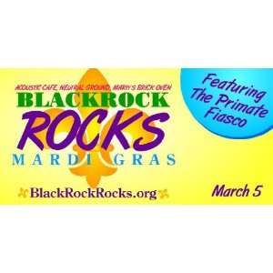   3x6 Vinyl Banner   BlackRock Rocks Mardi Gras Party: Everything Else