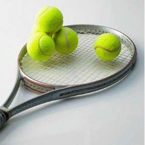  A Tennis Racket and Balls   Peel and Stick Wall Decal by 