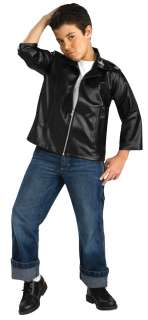   GREASER Grease CHILD Faux Leather Biker Fonzie Jacket Costume  