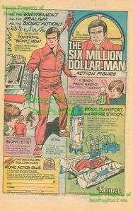 Six Million Dollar Bionic Man Kenner 1976 Print Ad  