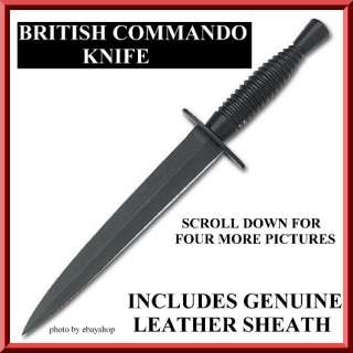 BRITISH COMMANDO KNIFE BLACK DEATH DAGGER SAS SF SBS  
