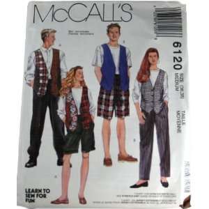  McCalls 6120 Sewing Pattern Misses,Mens or Teen Boys T 