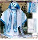 China Hanfu Kimono Cape Mens Cosplay Costume Blue Coat Gothic Lolita 