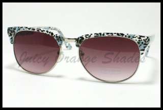 WOMENS HALF HORN RIMMED Sunglasses RETRO TRENDY Desginer Fashion NEW 