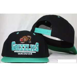  Vancouver Grizzlies Snapback 3D Black / Teal Two Tone 