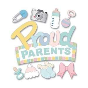 Jolees Boutique Dimensional Stickers Proud Parents Word SPJB 387; 3 