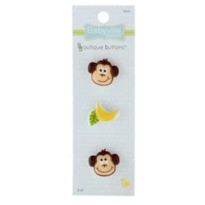   Babyville Boutique Buttons Monkey By The Each Arts, Crafts & Sewing