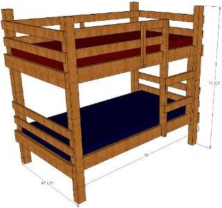 arts and crafts bunk bed able wood $ 10 95 bunk bed plans 