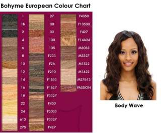 22 Bohyme European Remy AAAA Grade Human Hair Extensions Weft ~ Body 