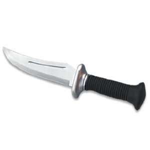 AWESOME CURVED RUBBER KNIFE TRAINING FAKE BLADE + GUARD  