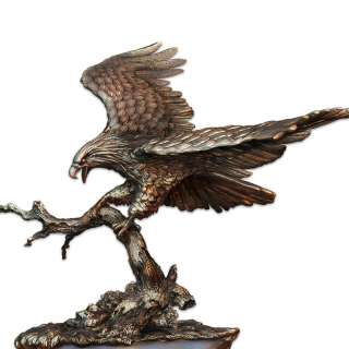   Bronze Eagle Sculpture With Ted Blaylock Full Color Artwork  