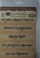 FAMILY BLENDED HERITAGE VELLUM SCRAPBOOK STICKERS!!!!!  