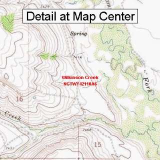  USGS Topographic Quadrangle Map   Wilkinson Creek, Wyoming 