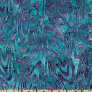 44 Wide Artisan Batiks: Aqua Spa Batik Swirls Jewel Fabric By The 