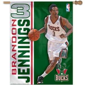 Wincraft Milwaukee Bucks Brandon Jennings 27x37 Vertical 