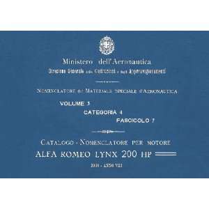   Alfa Romeo Lynx Aircraft Engine Parts Manual Alfa Romeo Lynx Books