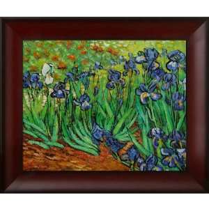  overstockArt Van Gogh Irises with Oxblood Scoop Oil 