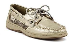 Sperry Womens Bluefish Boat Shoe Platinum Size 10 M  