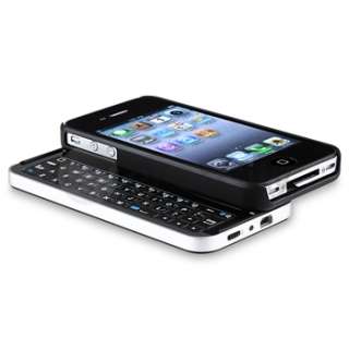 Sliding Bluetooth Wireless Keyboard+Hardshell Case for Apple Iphone 4G 
