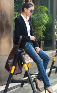 NEW Korean Blushing Wrinkle slim jeans  