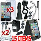 15 ACCESSORY BLACK LEATHER HARD CASE LCD SCREEN PROTECTOR FOR IPOD 