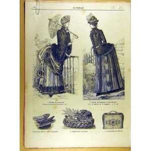    1885 Ladies Fashion Dresses Basket Chemise French: Home & Kitchen