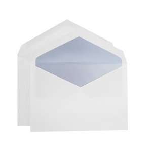  Double Wedding Envelopes   Tiffany White Periwinkle Lined 