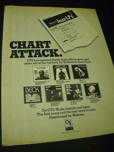 Bob James Joe Beck Paul Desmond ++ 1975 PROMO POSTER AD  