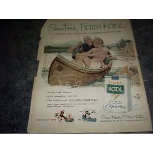  1959 Kool Cigarettes Ad 10 By 13 Fishing 